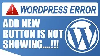 How To Fix WordPress Add New Button Error | How to fix disable add new plugin option in WordPress