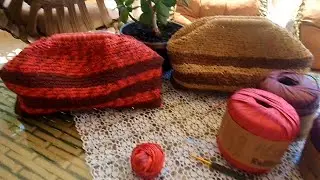 Вяжу косметички с фермуаром/Готовая работа#fibranaturarafya#сумкакрючком /Вязально-прогулочный влог