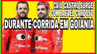 Caio Castro surge com Rafael Cardoso durante corrida em Goiânia