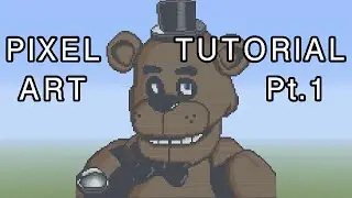 Minecraft Pixel Art Tutorial - Freddy Fazbear FNAF Part 1