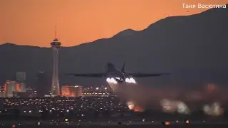 #Красивый#ночной#взлет#боевых самолетов#Форсаж#Языки пламени#Отличное#качество#HD# F/A-18#F-15#B1-B#