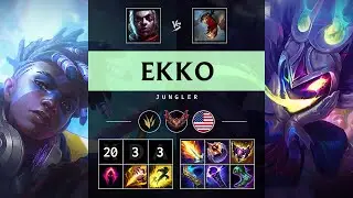 Ekko Jungle vs Fiddlesticks: Pentakill, Godlike - NA Grandmaster Patch 14.19