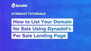 How to List Your Domain For Sale Using Dynadot's For Sale Landing Page