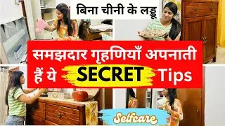 CLEANING & ORGANISING Routine of HOMEMAKER / QUICK Lunch box Recipe / NO SUGAR Winter Special Laddoo