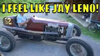 Driving a 1920's Miller bodied dirt track race car.