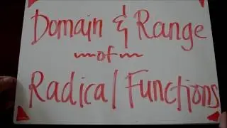 Domain and Range of Radical Functions Tutorial