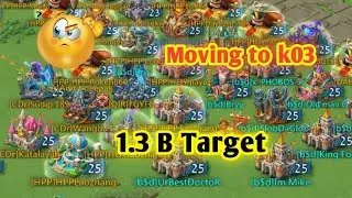 Moving k603 | Big Targets | Lords Mobile