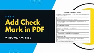 5 Ways to Add Check Mark in PDF (Mac, Windows)