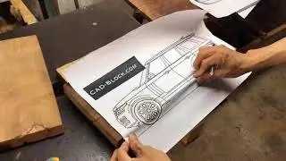 Wood carving - RANGE ROVER supercar wood carving -