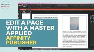 Affinity Publisher: Edit a single page with a master applied