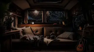 Relaxing sounds of Rain on a motorhome. Calm and quiet on a stormy night 🎧🌧️