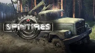 Spintires \ Спинтайрес - Прохождение карты Побережье на тракторе ДТ-75 с рабочими гусеницами