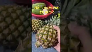 Thơm ép nước bỏ thêm đá đường uống khá ngon 