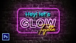 Cara Membuat Neon Text Effect di Photoshop | Glowing Text