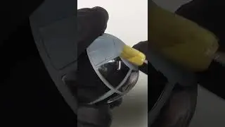 Peeling tape off a model canopy 