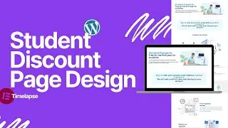 Designing a Student Discount Page for Hosting Sites | WordPress Timelapse