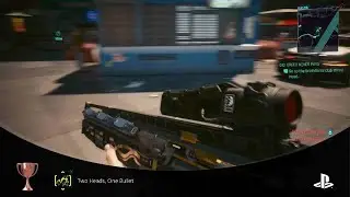 Cyberpunk 2077 Kill 2 Enemies With The Same Sniper Rifle Shot - Two Heads, One Bullet Trophy