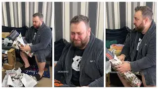 It was almost the best present ever! (He tried so hard not to be disappointed!)