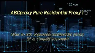 ABCproxy Pure Residential Proxy ! How to set Japanese residential proxy IP in TigerAI browser?