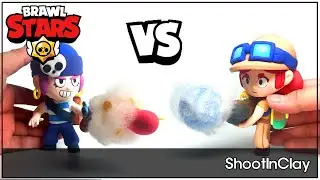 [Brawlstars] Jessie VS Penny  Who's gonna win?(clay tutorial + experimental video)