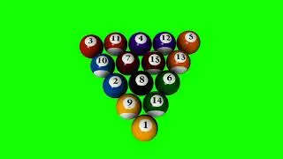 FREE HD Green Screen - 3D POOL BALLS