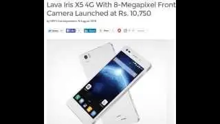 Lava Iris X5 4G With 8 Megapixel Front Camera Launched buy in Amazon