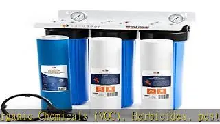 3-Stage 20" Whole House Filtration System by Aquaboon+Housing Bracket+Pressure Gauges+GAC Filter+2