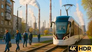 🇷🇺 4K HDR САНКТ-ПЕТЕРБУРГ. На трамвае № 24 по всему проспекту Обуховской обороны.