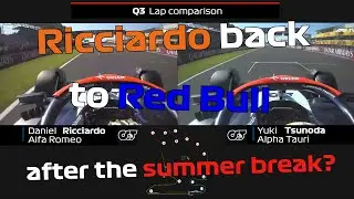 Ricciardo beats a raging Tsunoda on his debute! Q1 Onboard lap comparison | Hungary 2023