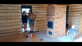 Последний день перед учебным годом. Папа остаётся один. Продолжаем стройку в доме