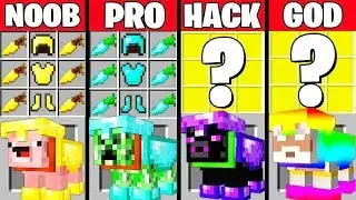 Minecraft Battle: SUPER PIGGY CRAFTING CHALLENGE - NOOB vs PRO vs HACKER vs GOD ~ Funny Animation