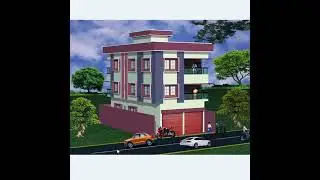 AutoCAD 2D Floor Plan With 3D Front Elevation