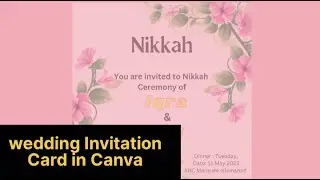 Wedding Invitation Card in Canva
