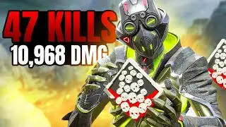 Octane Gameplay + Controller - Apex legends 47 Kills 10,968 Damage