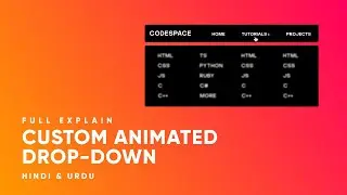 Custom Animate Drop-Down with HTML CSS and JavaScript