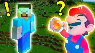 Mario checks experiments in Minecraft #1
