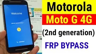 Motorola Moto G 4G (2nd Gen) XT1072 FRP Unlock or Google Account Bypass Easy Trick Without PC