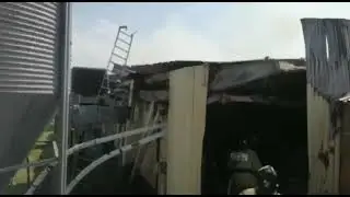 Тушение пожара в хуторе Гусев