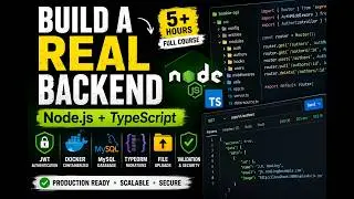 NodeJS: Beyond Basics w/ TypeScript, TypeORM, MySQL, Docker (5 hour course) real-world project