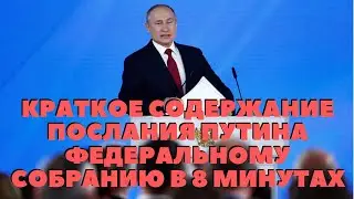 Краткое содержание послания Путина Федеральному собранию