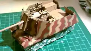 Marder I camo paint with liquid mask part 2