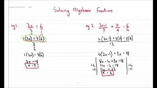 solving algebraic fractions