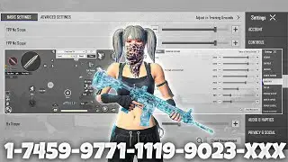 NEW UPDATE 4.3🔥BEST SENSITIVITY CODE + CONTROL SETTINGS BGMI/PUBG MOBILE