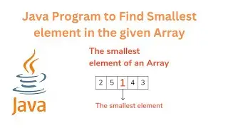 Java Program To Find Smallest Element in the given Array