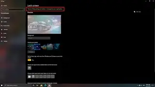 *Some Setting Are Hidden or Managed by Your Organization  | ( Lock Screen, Windows 10 ) Hindi