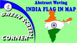 INDIA FLAG IN MAP Green Blue Screen Corner Chroma Key Animation Free Indian Tricolor Abstract Art