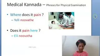 Medical Kannada K09 common pharses sentences doctor speaking to patient language teach learn