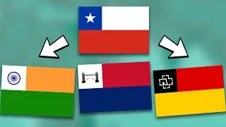 Country Flags in Style of Chile | Flag Animation