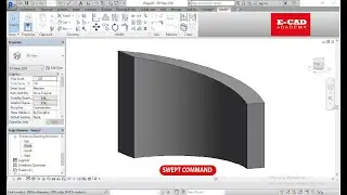 Swept Command- A swept blend creates a 3D form based on two 2D profiles