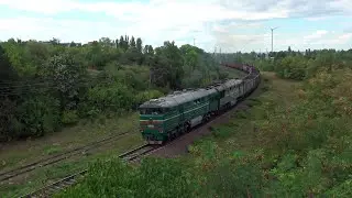 2ТЭ116-1283А/1154Б [УЗ-CFM] Грузовой поезд | Freight train